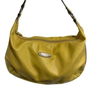 Nine & Co Yellow‎ Handbag Shoulder Bag Purse Faux Leather Retro Y2K Babydoll